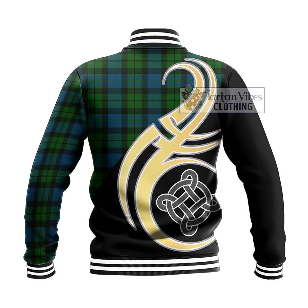 MacKay (McKay) Tartan Baseball Jacket with Family Crest and Celtic Symbol Style - Tartan Vibes Clothing