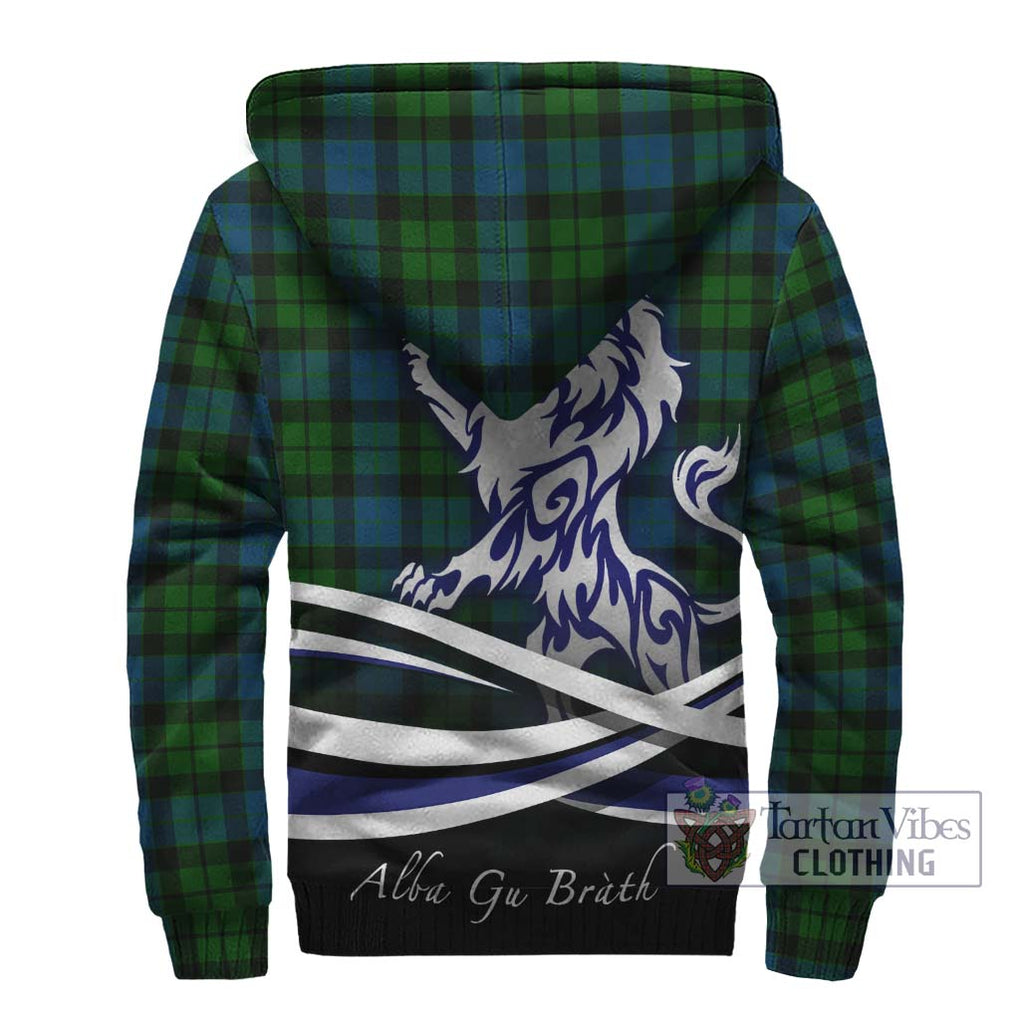 MacKay (McKay) Tartan Sherpa Hoodie with Alba Gu Brath Regal Lion Emblem - Tartanvibesclothing Shop