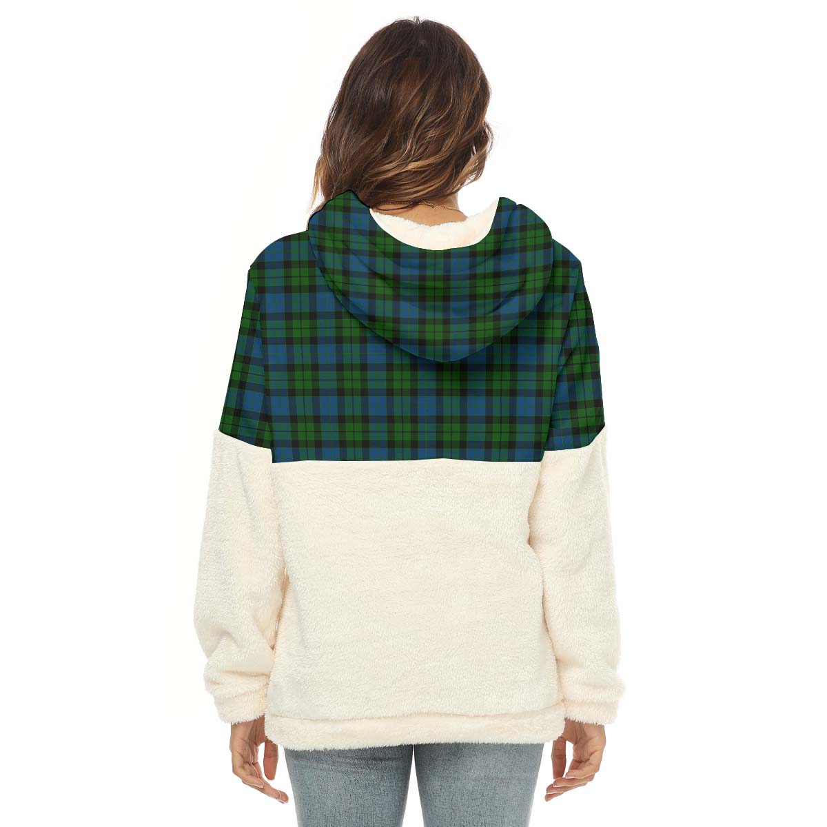 MacKay (McKay) Tartan Women's Borg Fleece Hoodie With Half Zip - Tartan Vibes Clothing