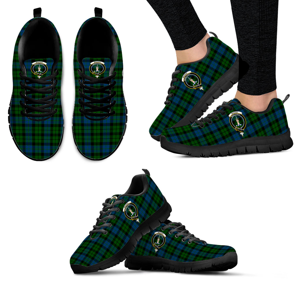 MacKay (McKay) Tartan Sneakers with Family Crest - Tartan Vibes Clothing