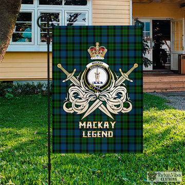 MacKay (McKay) Tartan Flag with Clan Crest and the Golden Sword of Courageous Legacy