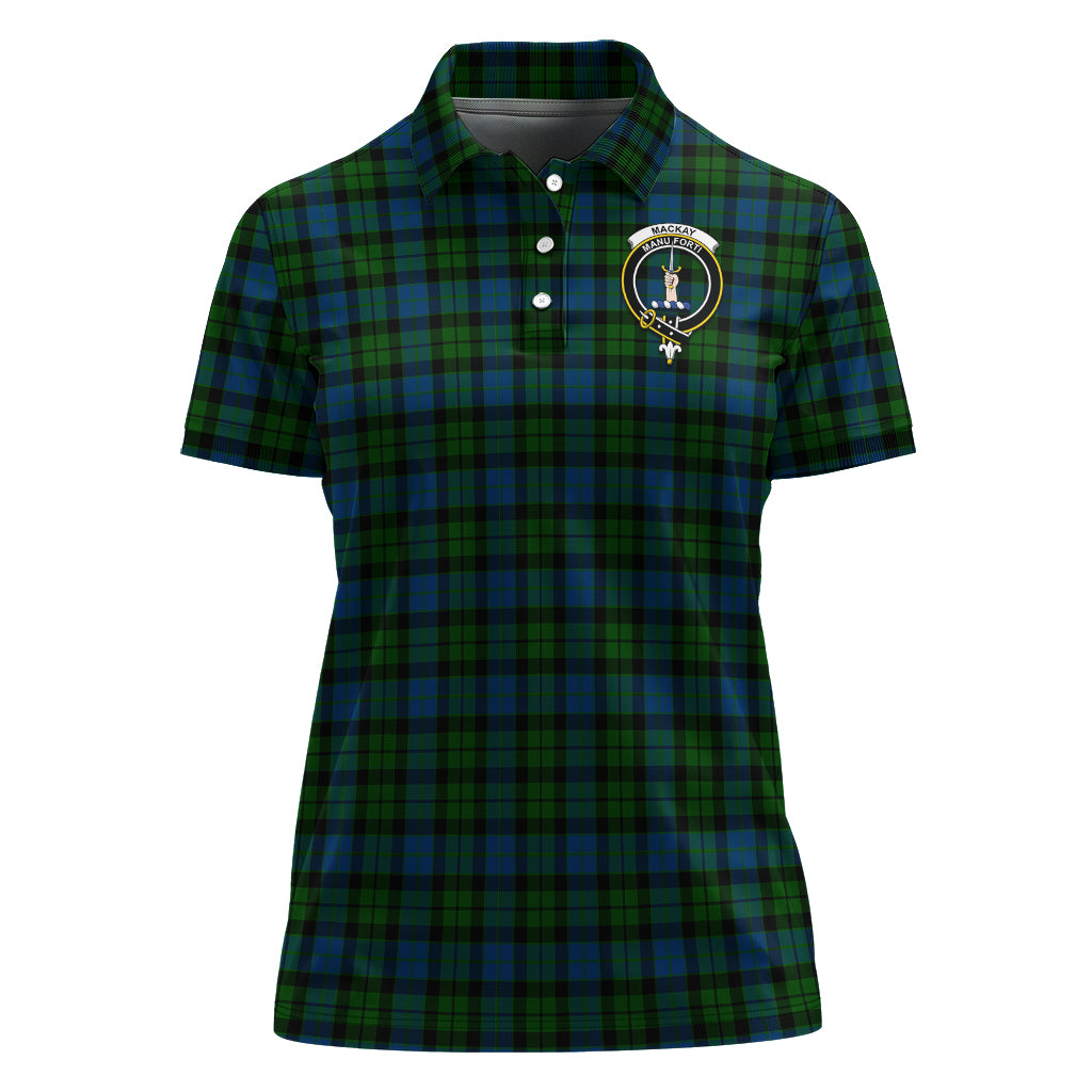 MacKay (McKay) Tartan Polo Shirt with Family Crest For Women - Tartan Vibes Clothing