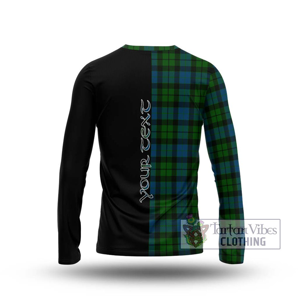 MacKay (McKay) Tartan Long Sleeve T-Shirt with Family Crest and Half Of Me Style - Tartanvibesclothing Shop