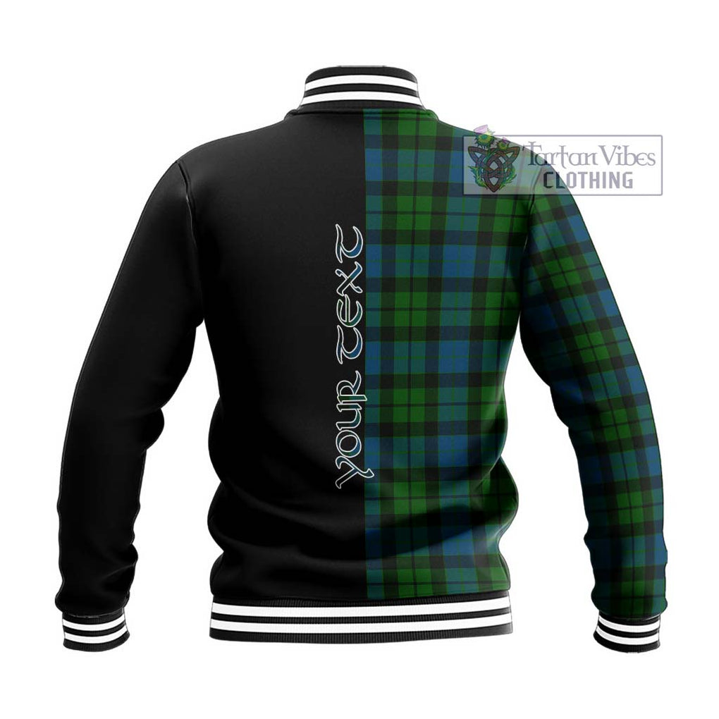 MacKay (McKay) Tartan Baseball Jacket with Family Crest and Half Of Me Style - Tartanvibesclothing Shop