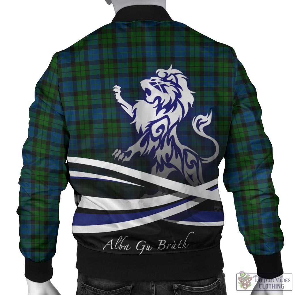 Tartan Vibes Clothing MacKay Modern Tartan Bomber Jacket with Alba Gu Brath Regal Lion Emblem