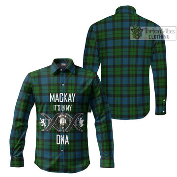 MacKay (McKay) Tartan Long Sleeve Button Shirt with Family Crest DNA In Me Style