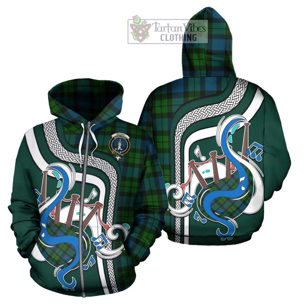 MacKay (McKay) Tartan Hoodie with Epic Bagpipe Style - Tartanvibesclothing Shop