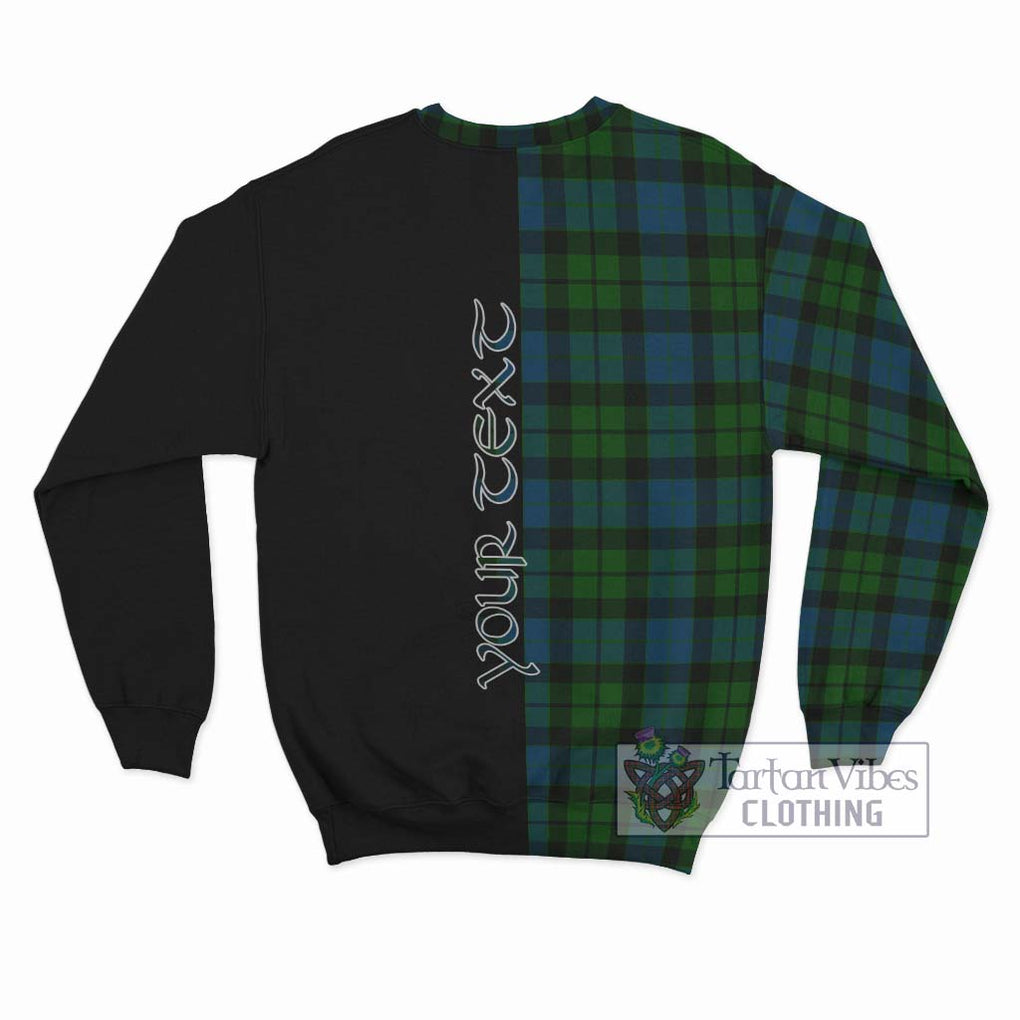 MacKay (McKay) Tartan Sweatshirt with Family Crest and Half Of Me Style - Tartanvibesclothing Shop