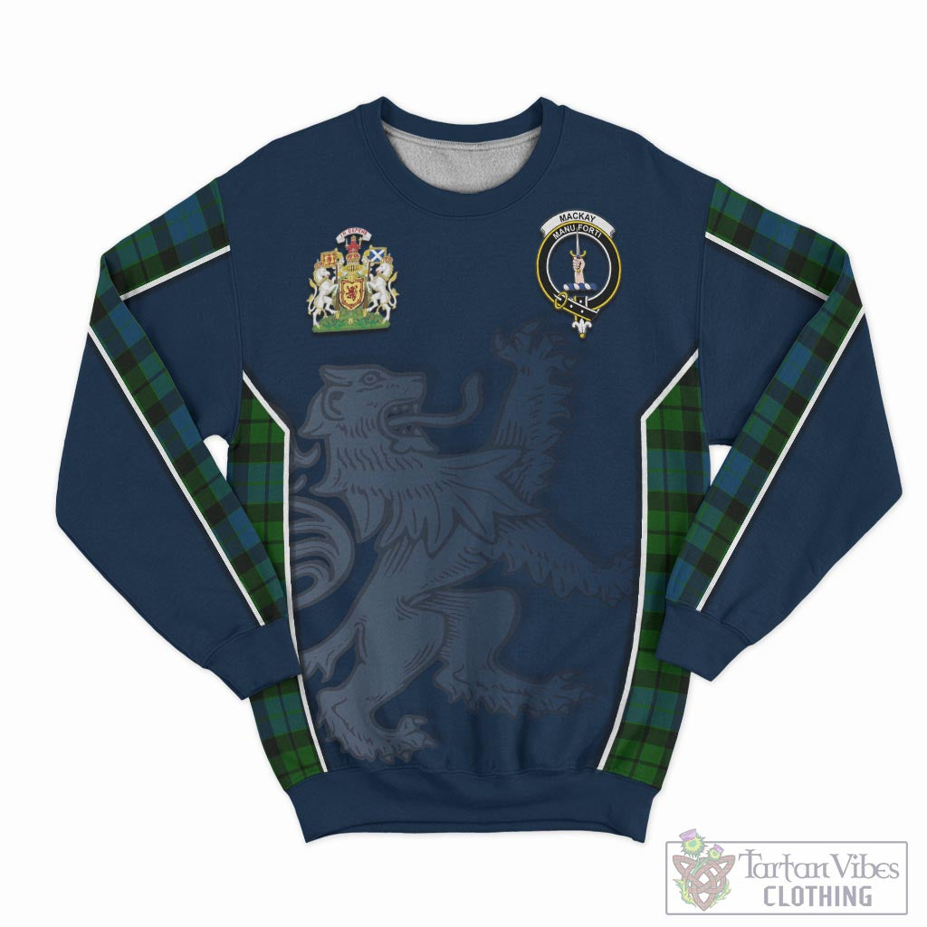 Tartan Vibes Clothing MacKay Modern Tartan Sweater with Family Crest and Lion Rampant Vibes Sport Style