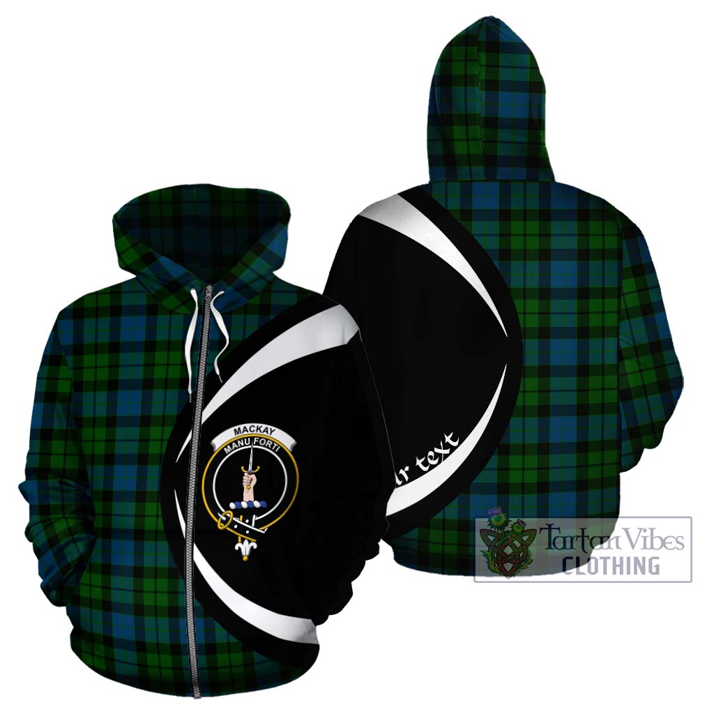 Tartan Vibes Clothing MacKay Modern Tartan Hoodie with Family Crest Circle Style