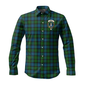 MacKay (McKay) Tartan Long Sleeve Button Up Shirt with Family Crest