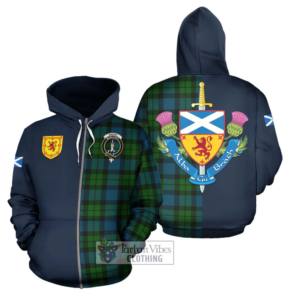 Tartan Vibes Clothing MacKay Modern Tartan Hoodie with Scottish Lion Royal Arm Half Style