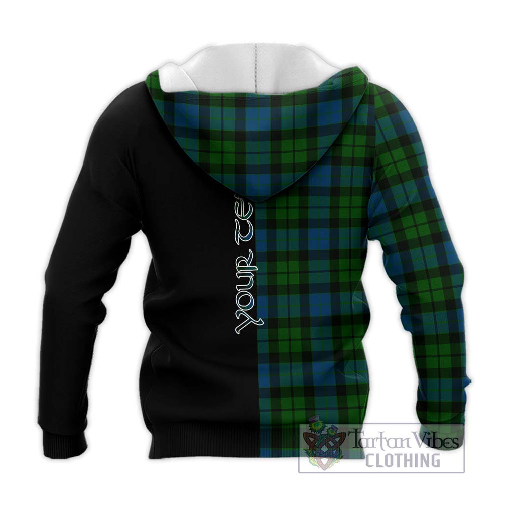 MacKay (McKay) Tartan Knitted Hoodie with Family Crest and Half Of Me Style - Tartanvibesclothing Shop