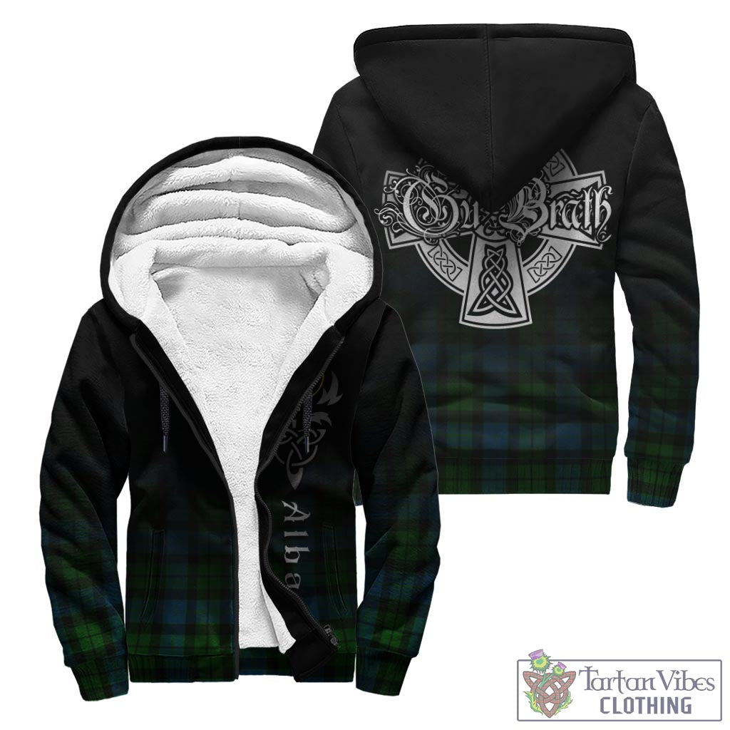 Tartan Vibes Clothing MacKay Modern Tartan Sherpa Hoodie Featuring Alba Gu Brath Family Crest Celtic Inspired