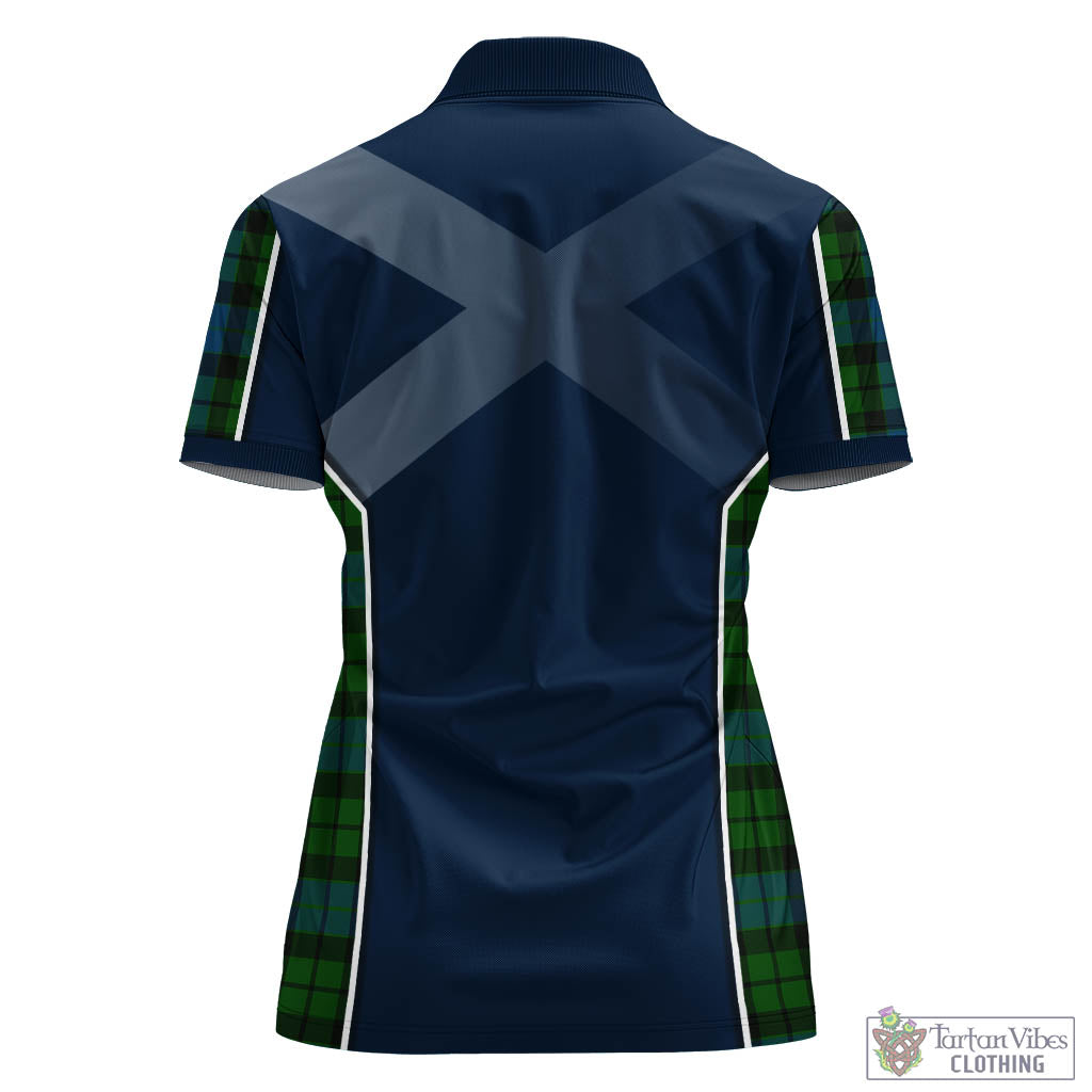 Tartan Vibes Clothing MacKay Modern Tartan Women's Polo Shirt with Family Crest and Scottish Thistle Vibes Sport Style