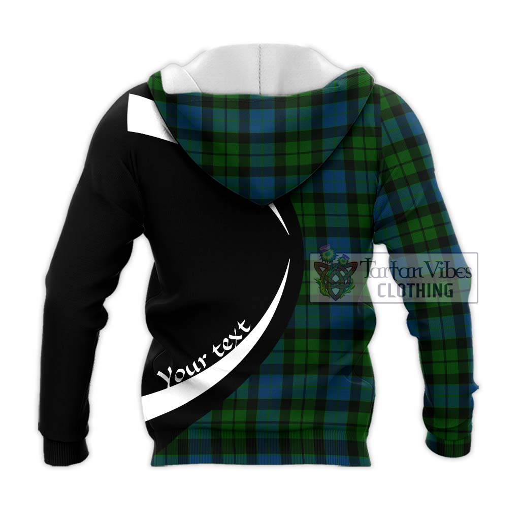 MacKay (McKay) Tartan Knitted Hoodie with Family Crest Circle Style - Tartan Vibes Clothing