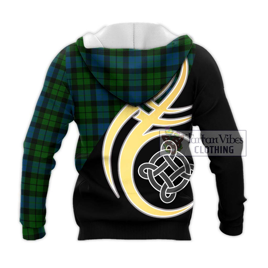 MacKay (McKay) Tartan Knitted Hoodie with Family Crest and Celtic Symbol Style - Tartan Vibes Clothing