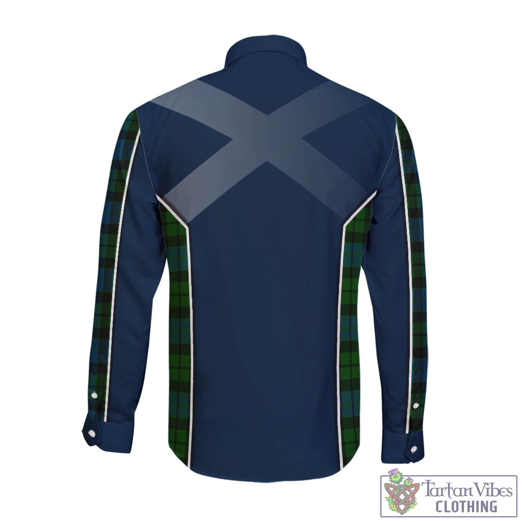 Tartan Vibes Clothing MacKay Modern Tartan Long Sleeve Button Up Shirt with Family Crest and Lion Rampant Vibes Sport Style