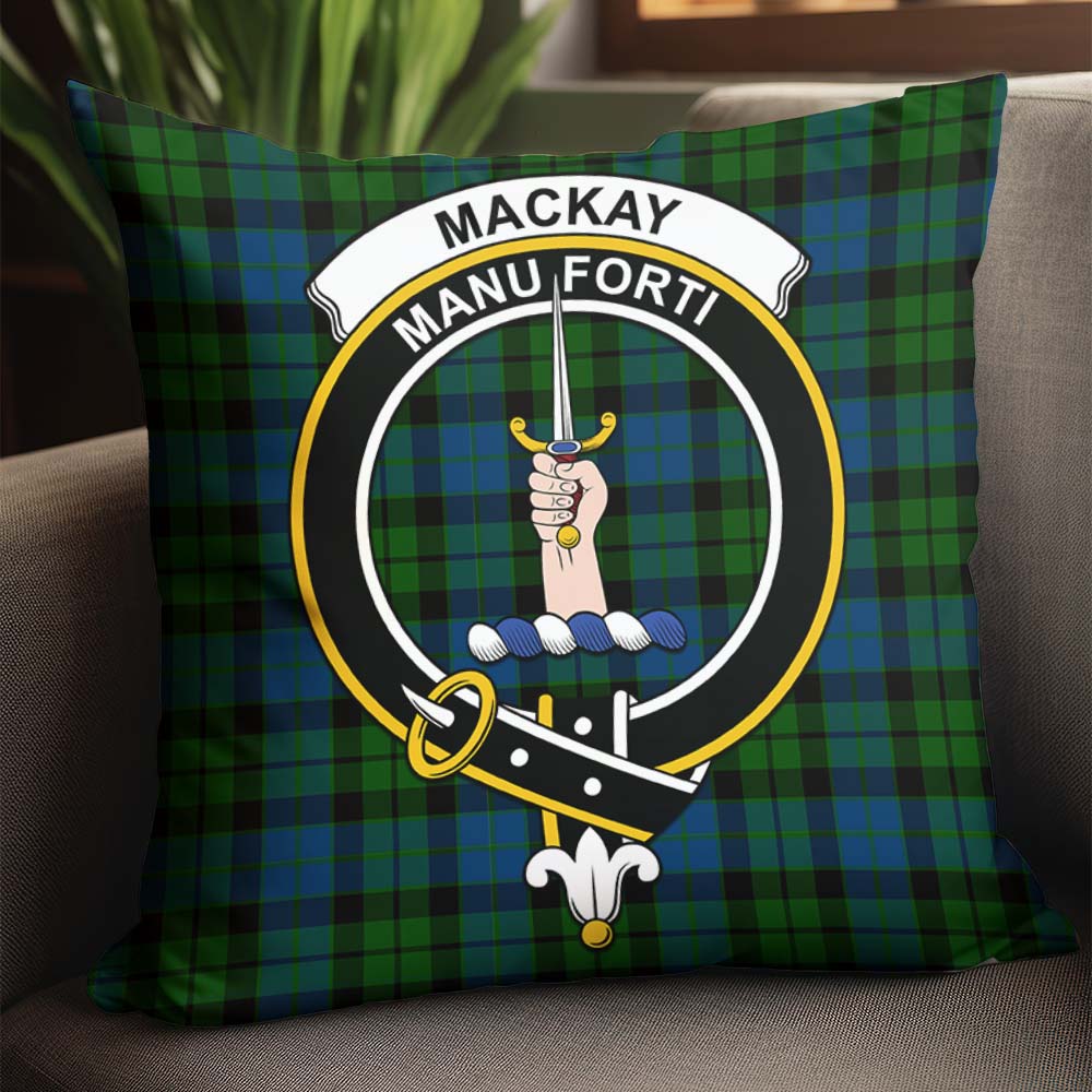 MacKay (McKay) Tartan Pillow Cover with Family Crest - Tartan Vibes Clothing