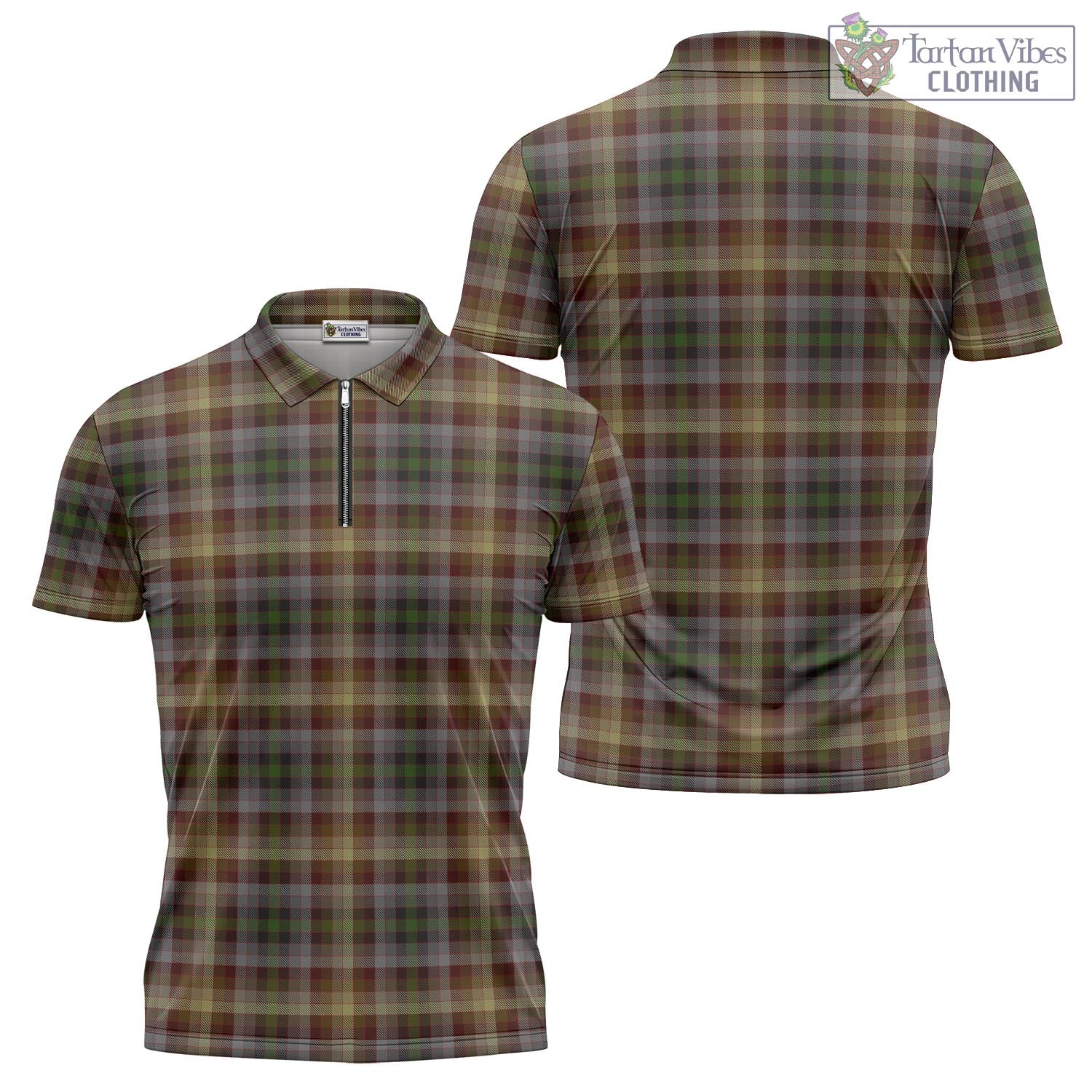 Tartan Vibes Clothing MacKay of Strathnaver Tartan Zipper Polo Shirt