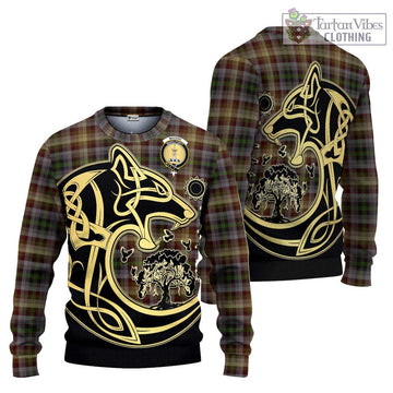 MacKay of Strathnaver Tartan Ugly Sweater with Family Crest Celtic Wolf Style