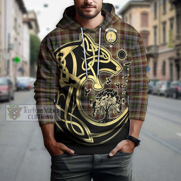 MacKay of Strathnaver Tartan Hoodie with Family Crest Celtic Wolf Style