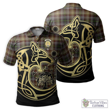 MacKay of Strathnaver Tartan Polo Shirt with Family Crest Celtic Wolf Style