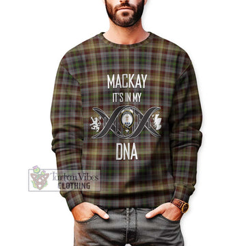 MacKay of Strathnaver Tartan Sweatshirt with Family Crest DNA In Me Style