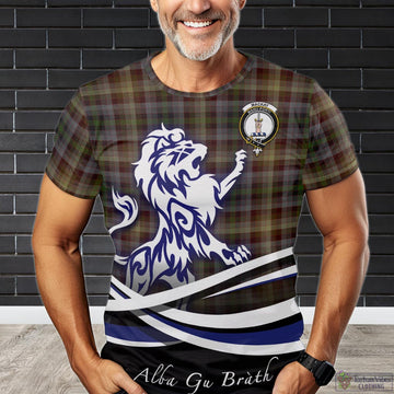 MacKay of Strathnaver Tartan T-Shirt with Alba Gu Brath Regal Lion Emblem