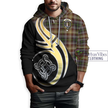 MacKay of Strathnaver Tartan Hoodie with Family Crest and Celtic Symbol Style