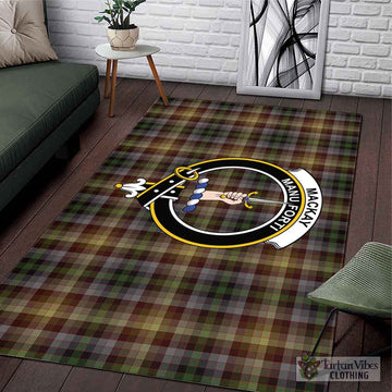 MacKay of Strathnaver Tartan Area Rug with Family Crest