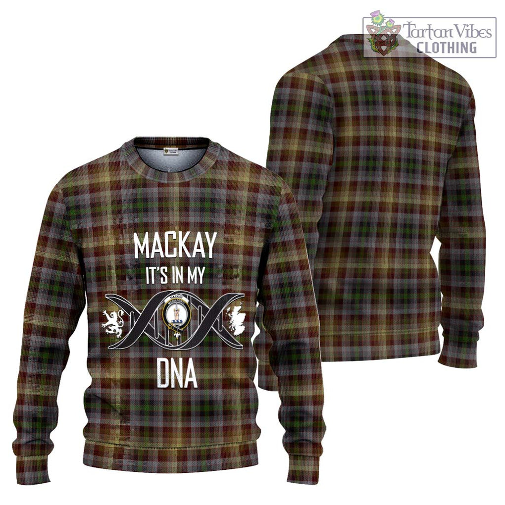 MacKay of Strathnaver Tartan Knitted Sweater with Family Crest DNA In Me Style Unisex - Tartanvibesclothing Shop