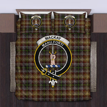 MacKay of Strathnaver Tartan Quilt Bed Set with Family Crest