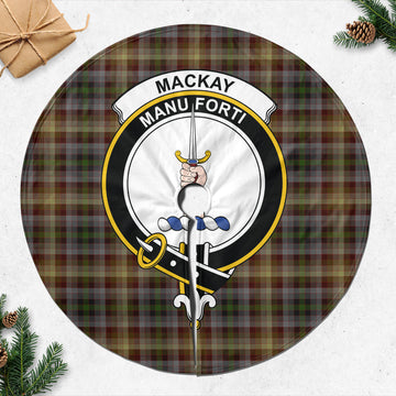 MacKay of Strathnaver Tartan Christmas Tree Skirt with Family Crest