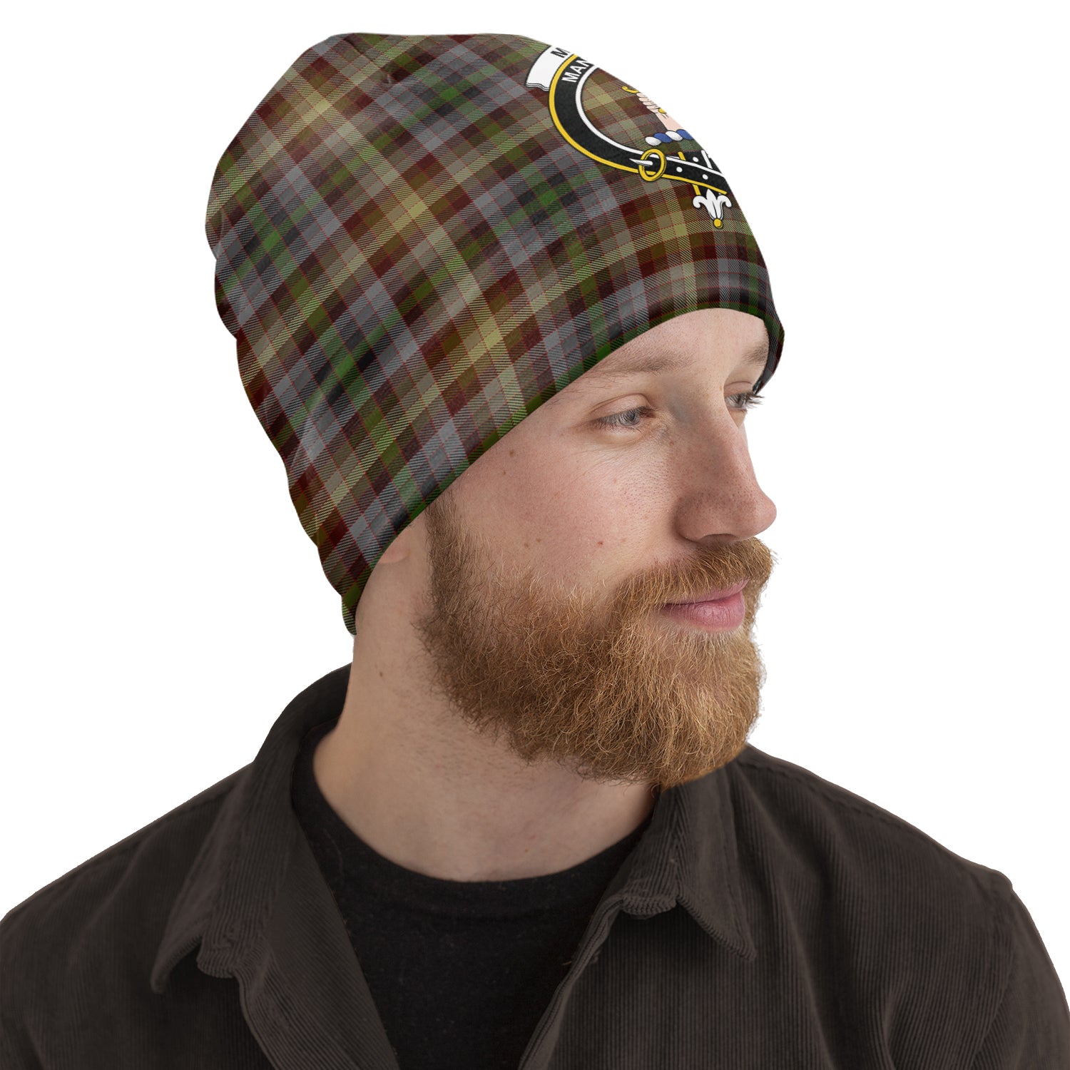 MacKay of Strathnaver Tartan Beanies Hat with Family Crest One Size 10.5*10.2 inches - Tartan Vibes Clothing