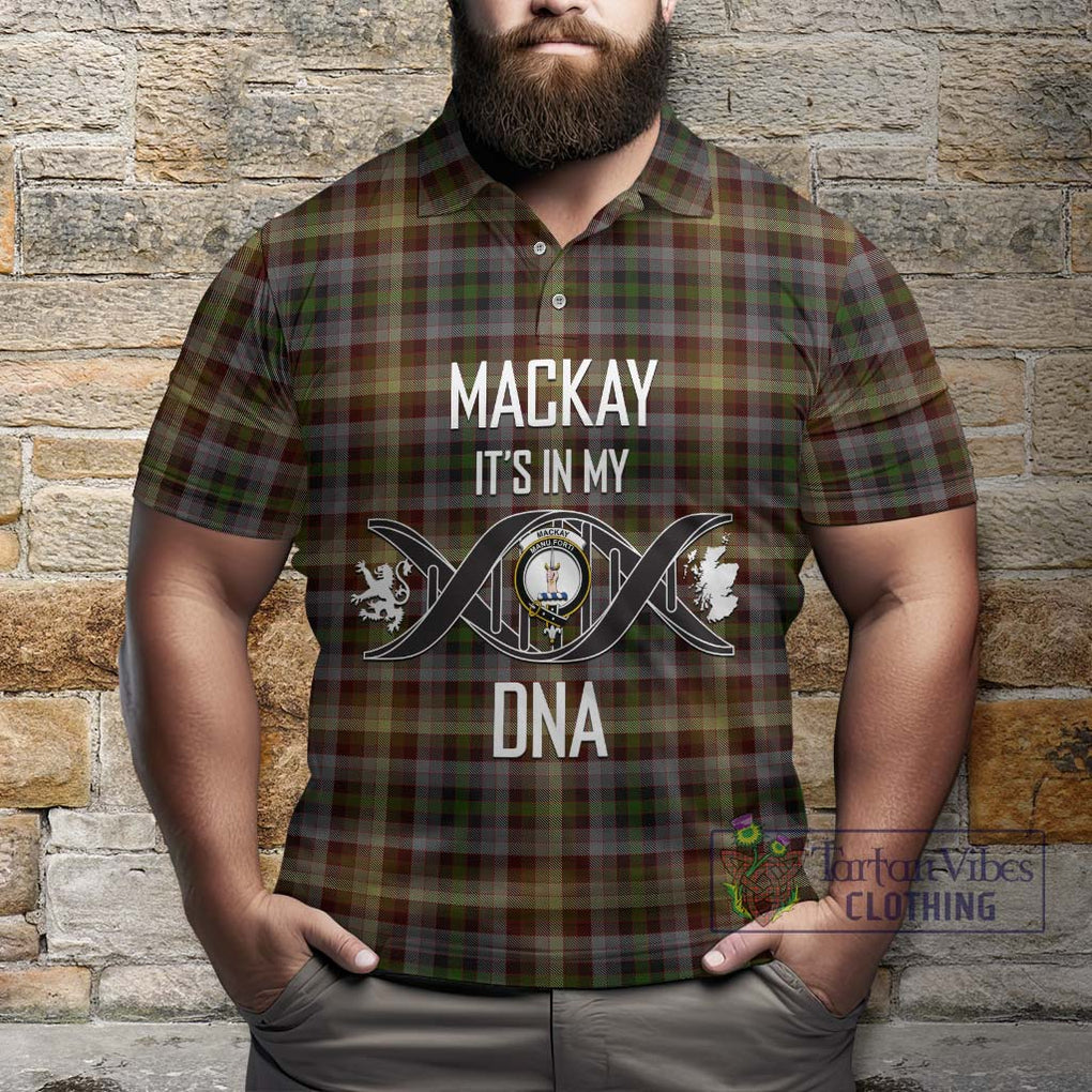 MacKay of Strathnaver Tartan Polo Shirt with Family Crest DNA In Me Style Kid - Tartanvibesclothing Shop