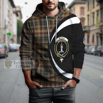 MacKay of Strathnaver Tartan Hoodie with Family Crest Circle Style