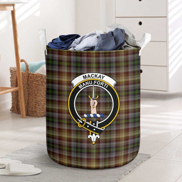 MacKay of Strathnaver Tartan Laundry Basket with Family Crest