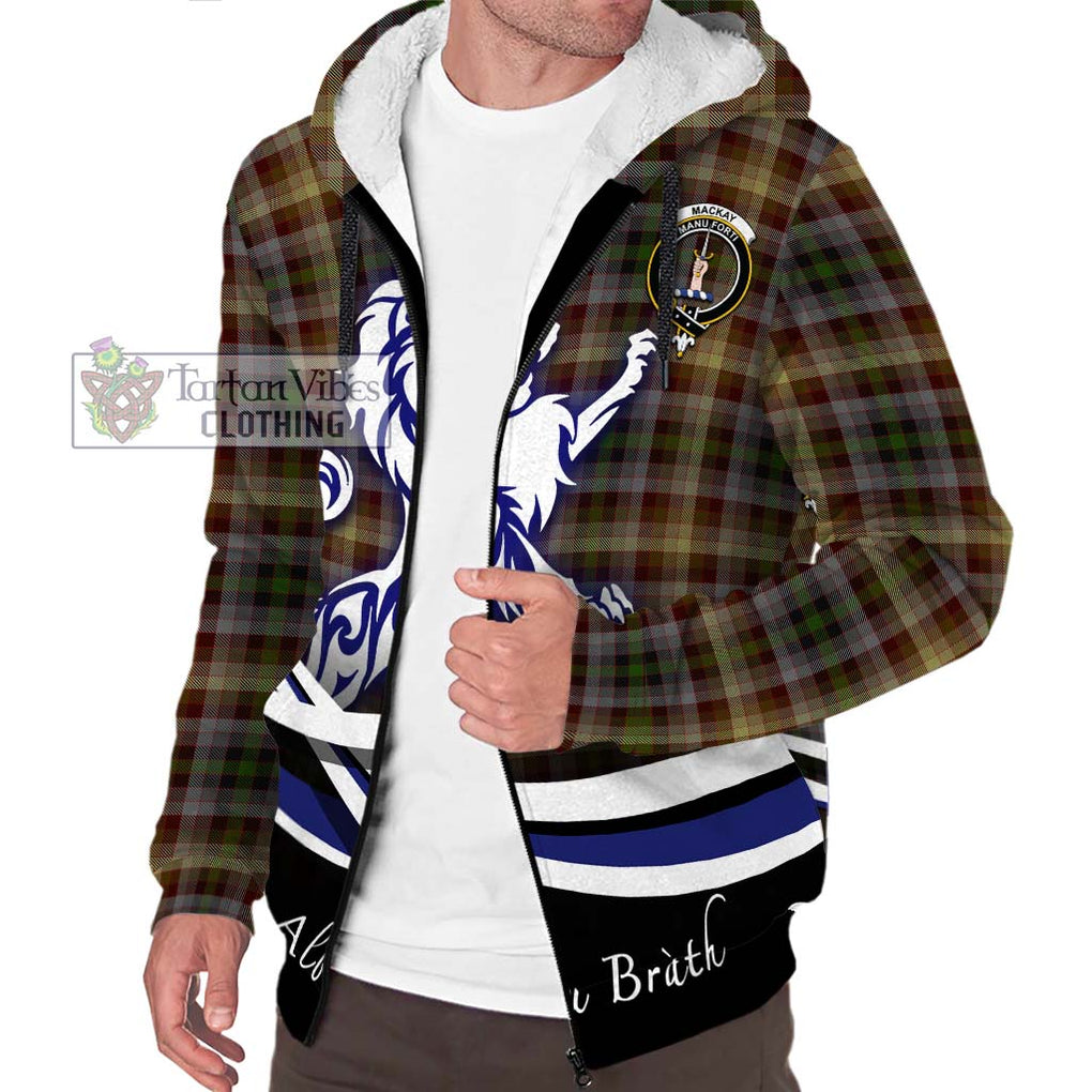 MacKay of Strathnaver Tartan Sherpa Hoodie with Alba Gu Brath Regal Lion Emblem Unisex S - Tartanvibesclothing Shop