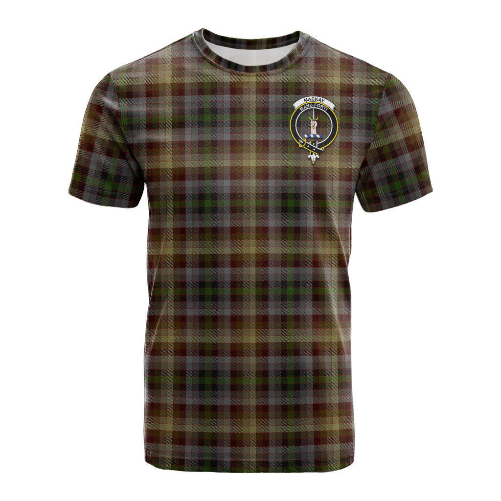 MacKay of Strathnaver Tartan T-Shirt with Family Crest - Tartan Vibes Clothing