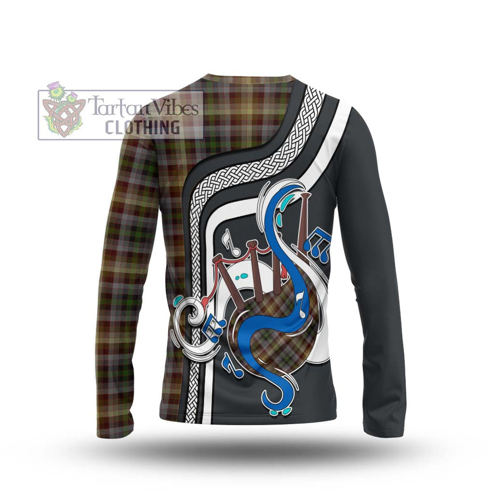 Tartan Vibes Clothing MacKay of Strathnaver Tartan Long Sleeve T-Shirt with Epic Bagpipe Style