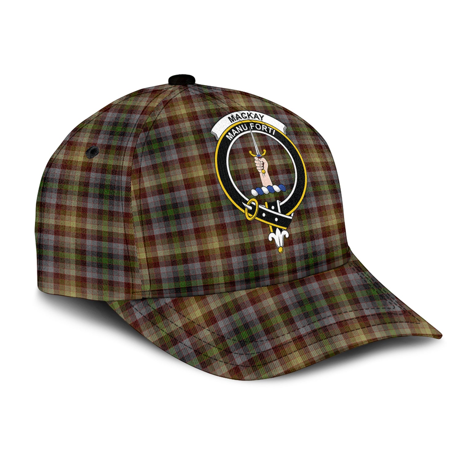 MacKay of Strathnaver Tartan Classic Cap with Family Crest - Tartan Vibes Clothing