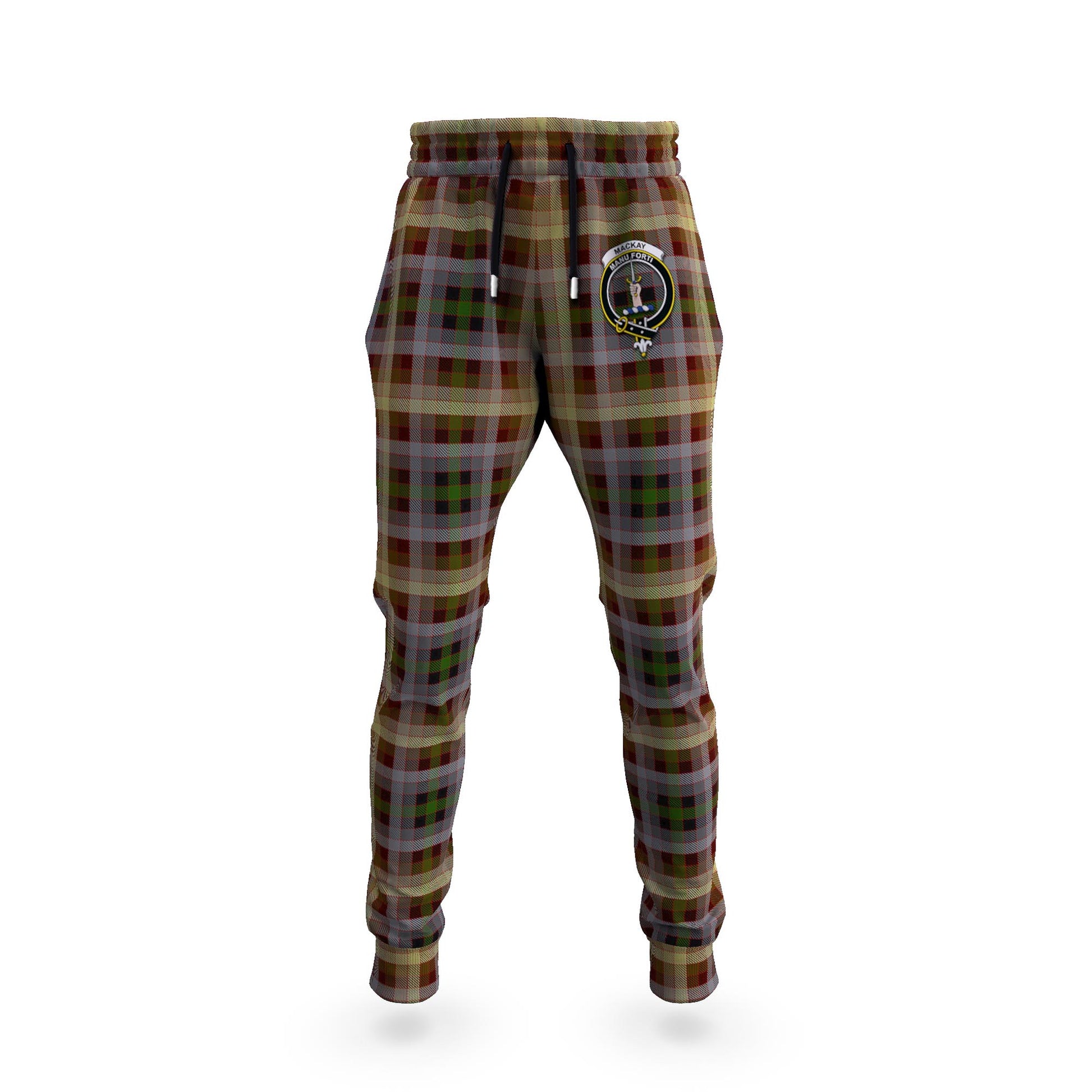 MacKay of Strathnaver Tartan Joggers Pants with Family Crest 5XL - Tartan Vibes Clothing