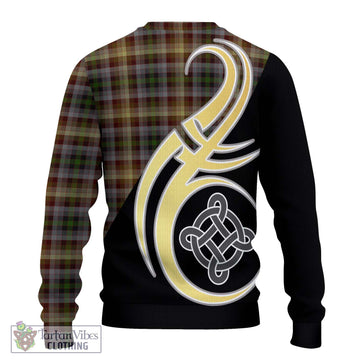 MacKay of Strathnaver Tartan Ugly Sweater with Family Crest and Celtic Symbol Style