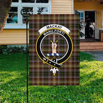 MacKay of Strathnaver Tartan Flag with Family Crest