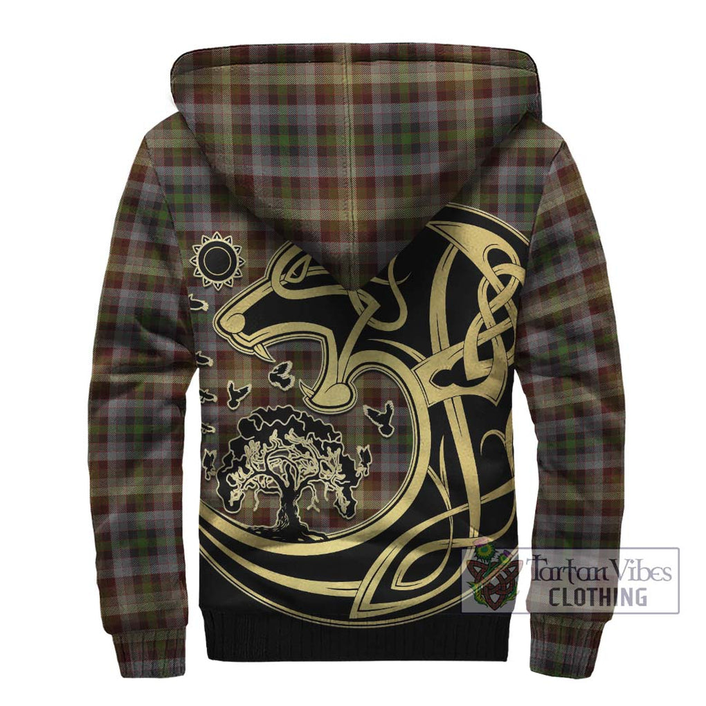 MacKay of Strathnaver Tartan Sherpa Hoodie with Family Crest Celtic Wolf Style - Tartan Vibes Clothing