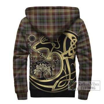 MacKay of Strathnaver Tartan Sherpa Hoodie with Family Crest Celtic Wolf Style