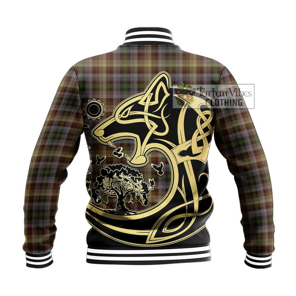 MacKay of Strathnaver Tartan Baseball Jacket with Family Crest Celtic Wolf Style - Tartan Vibes Clothing