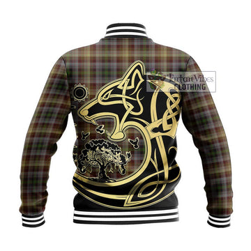 MacKay of Strathnaver Tartan Baseball Jacket with Family Crest Celtic Wolf Style