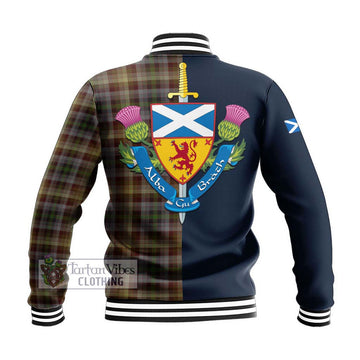 MacKay of Strathnaver Tartan Baseball Jacket Alba with Scottish Lion Royal Arm Half Style